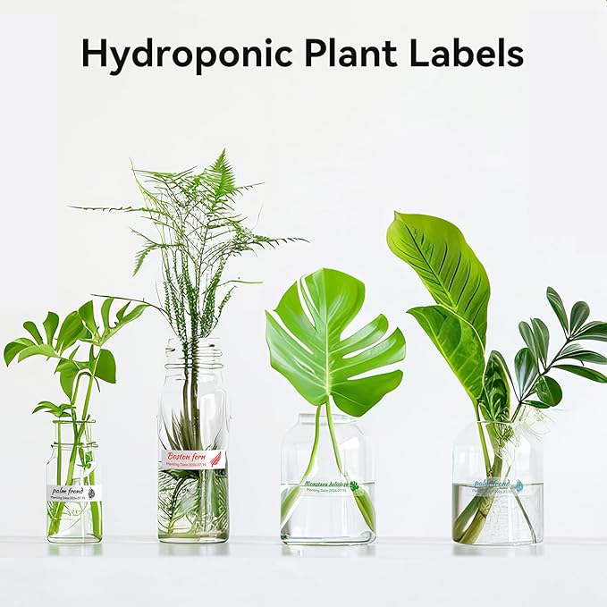 NIIMBOT Plant Labels 13×45mm (0.51'' x 1.77''), Only for B18 Label Maker, Suitable for Outdoor Indoor Plant Potted Tag, PET Material, Long Storage, Waterproof and High-Temperature Resistance, White