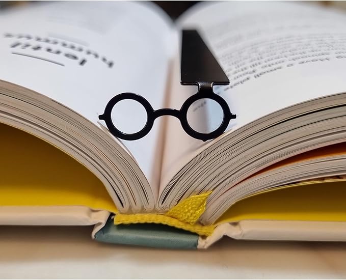 Glasses Bookmark Wizard Metal Bookmark Witch Magic Beautiful Bookmark for Girls, Boys, Kids, Book Club Gift for Teacher Gift Gifts Bookish Gifts for Book Lovers (Glasses)