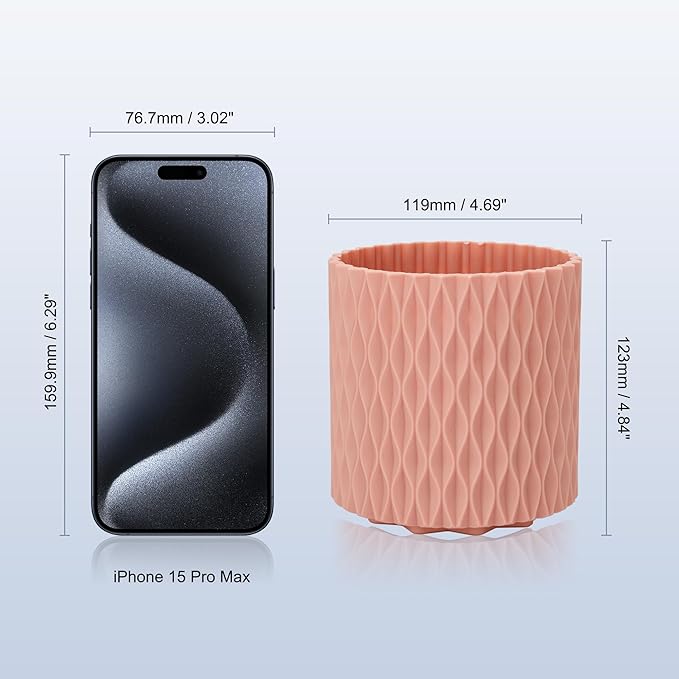 Pencil Holder For Desk - 360° Rotation, 5 Slot Desk Supplies For Women Office Aesthetic. Pencil Holder For Office&School, Desk Accessories(Pink)