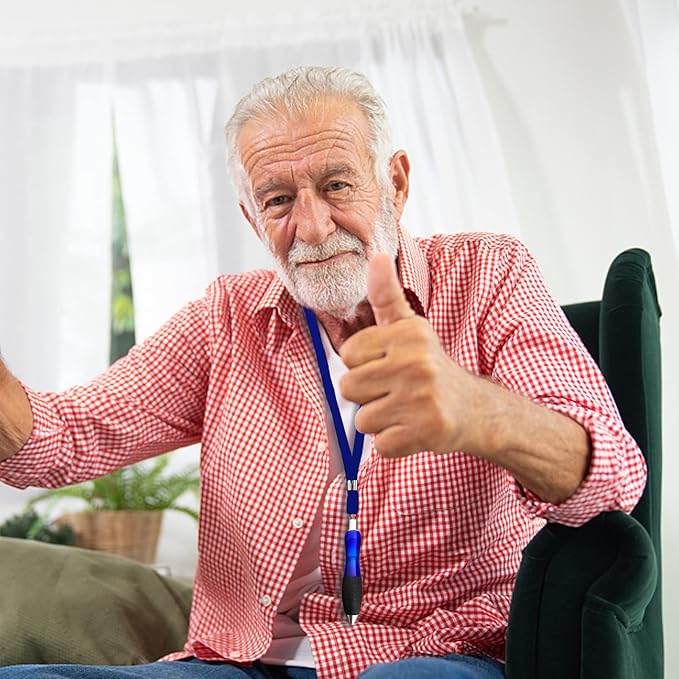 14pcs Big Fat Pens Aids Writing For Tremor, Arthritis, Parkinson, Handicap, Carpal Tunnel Large Wide Grip Pens Blue (2 Pens + 6 Black Refills + 6 Blue Refills)