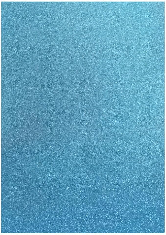 Baisunt 20 Sheets Sky Blue Glitter Cardstock Paper for DIY Art Project, Scrapbook, Birthday Wedding Party Decoration 250GSM(8x12 In, Non Adhesive)