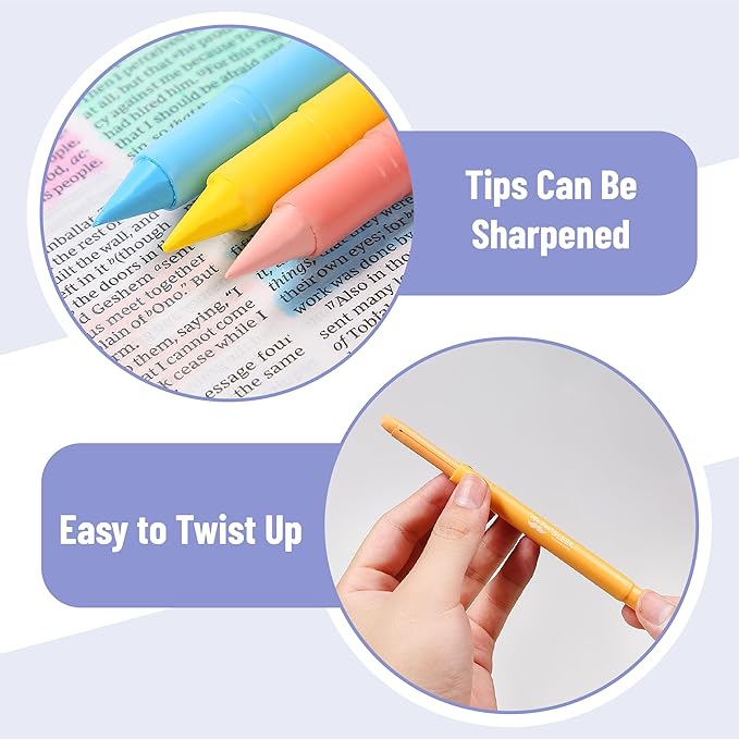 Mr. Pen- Gel Highlighter, 8 Pack, Friendly Colors, Bible Highlighters No Bleed, No Bleed Highlighters, Bible Highlighter, Bible Markers, Gel Highlighters for Bibles, Highlighter