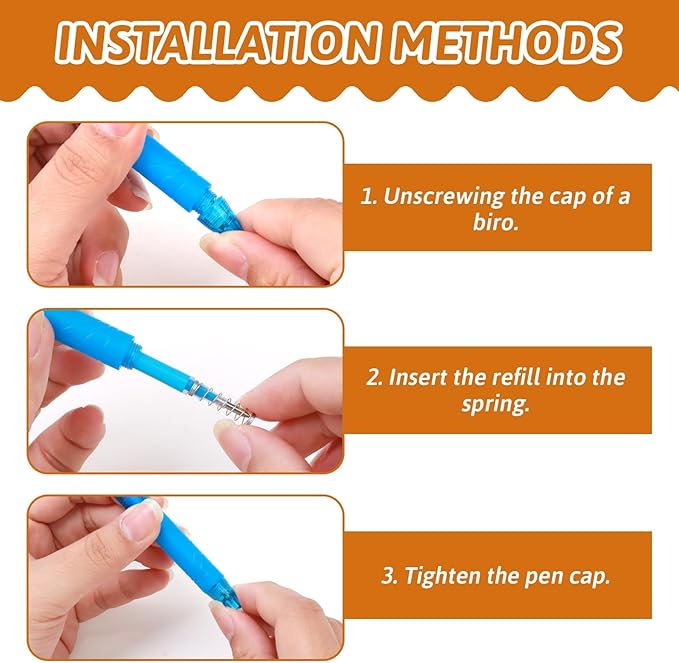 0.7 mm Erasable Gel Ink Pen Refills Compatible with Frixion Friction, 8 Colors Multicolor Retractable Fine Point Pen Refill (Blue,Black,Red,Green,Orange,Lake Blue,Purple,Rose Red) (8Color, 24)