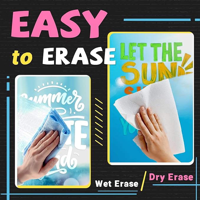 Window Chalk Markers for Glass Washable, 10 Colors Jumbo Liquid Chalk Marker with 10mm 3 in 1 Nib Thick Wide Tips, Big Chalkboard Markers, Car Paint Pen for Auto, Bistro, Mirror, Poster, Blackboards