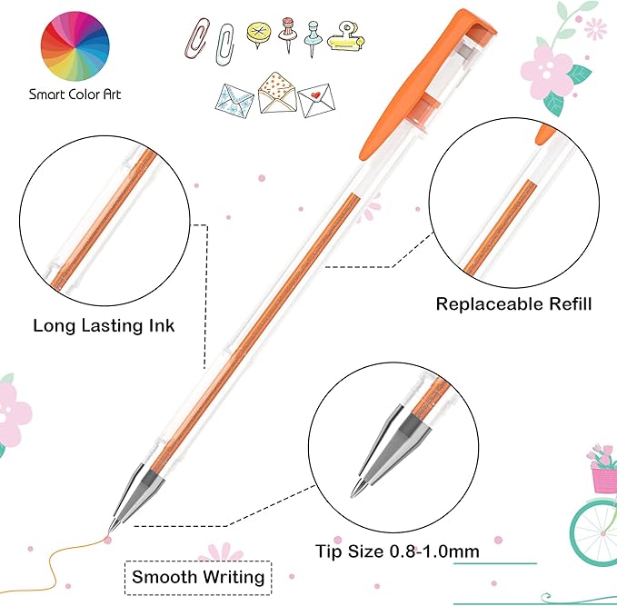 320 Pack Gel Pens Set, Smart Color Art 160 Colors Gel Pen with 160 Refills for Adult Coloring Books Drawing Painting Writing