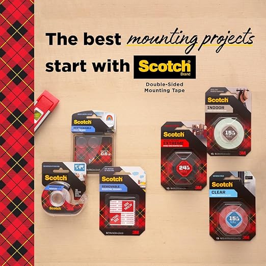 Scotch Removable Double-Sided Mounting Squares, 16 Pre-Cut Foam Squares, 0.7 in. x 0.7 in., Removes Easily Without Leaving Any Residue, Photo-Safe, Mess-Free Application (108AMS-SQ-16)