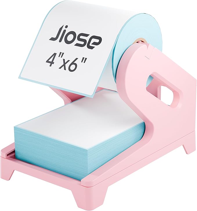 JIOSE 4x6 Printer Label Holder - Thermal Printer Label Holder for Rolls and Fan-Fold Labels - Work with Desktop Thermal Shipping Label Printer