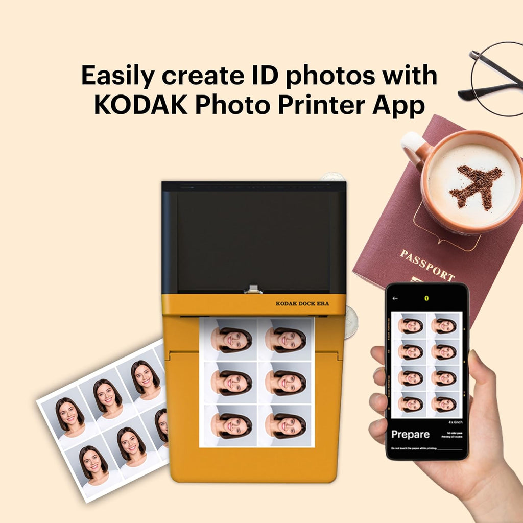 KODAK Dock ERA Plus 4PASS Instant Photo Printer, 4x6 inches, 90 Sheets Bundle