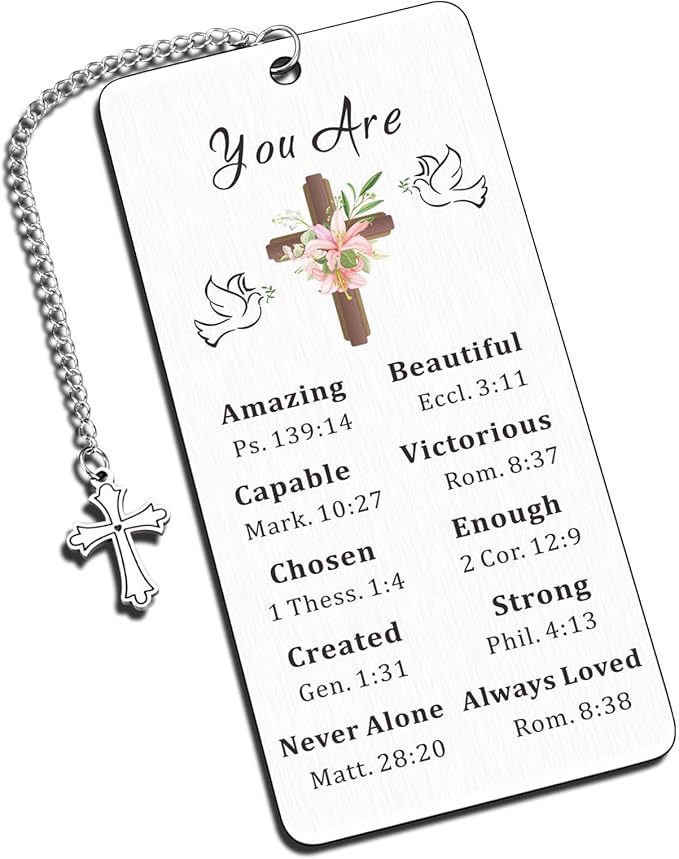 Christian Gifts for Women Faith Confirmation Gifts for Teen Girls Stocking Stuffers Christmas Gifts Bible Accessories Bookmark Faith Based Spiritual Gift for Women Sponsor First Communion Baptism Gift