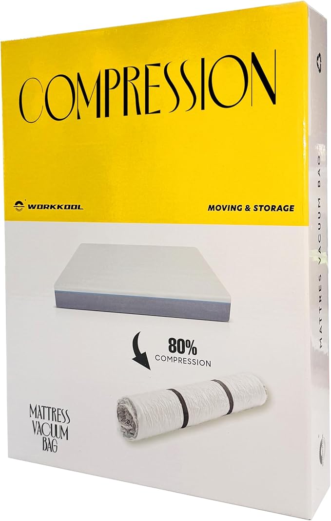 Vacuum Mattress Bag for moving, Vacuum Sealed Bags for Mattress Storage, Mattress Compression Bag for Easy Moving&Storage, Foam and Latex Mattress Vacuum Bag with Straps(TWIN,TWIN-XL)