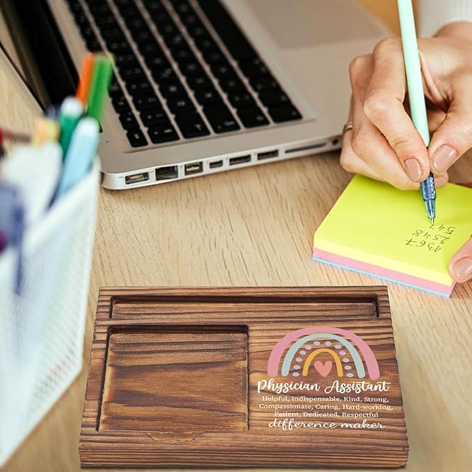 Physician Assistant Gifts Sticky Note Holder, Thank You Appreciation Gifts for Physician Assistant Associate, Medical Student Grad Gifts for PA, Clinic Hospital Self-Stick Note Pad Holders TZP54