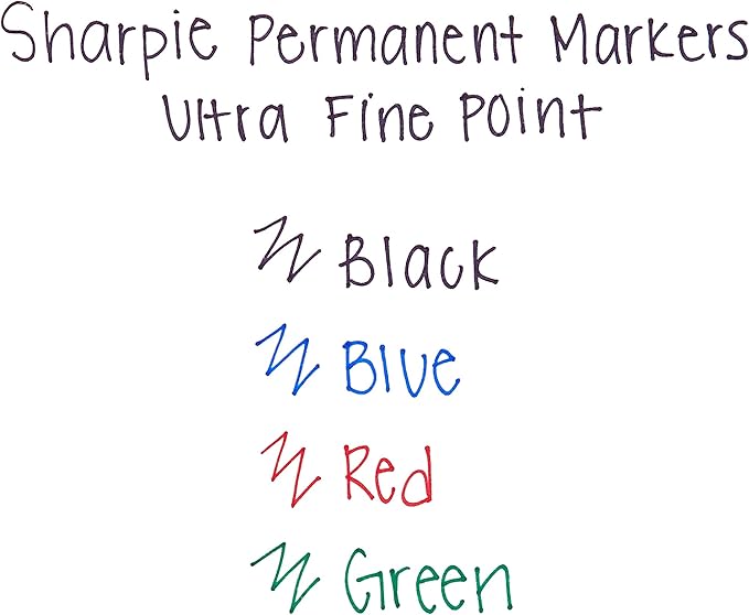 Sharpie 37675PP Permanent Markers, Ultra Fine Point, Assorted Colors, 5 Count