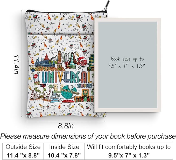 Magic Stuff Magical Castle Book Sleeve Book Cover Book Lovers Gifts Book Club Gifts Wizard Book Protector Vacation Gifts Book Gifts for Readers Women Magic Movie Fans Friend Graduation Birthday Gifts