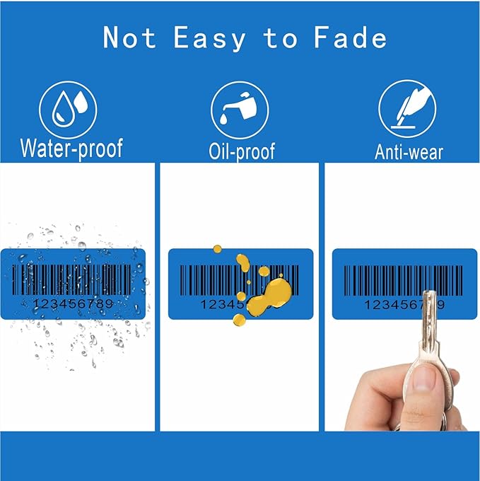 Hybsk 2x1 inch Color Direct Thermal Labels for Shipping, Barcodes, Address, Compatible with Rollo Label Printer & Zebra Desktop Printers,(2"x1",Blue)