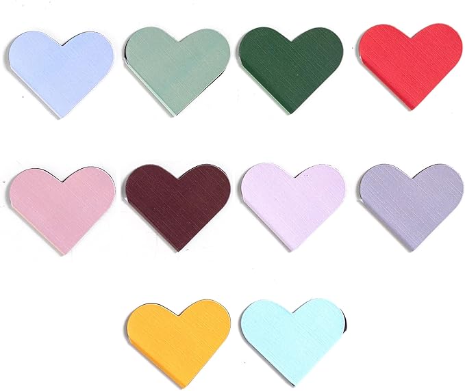 10 Pack Heart Cute Magnetic Bookmarks Bulk for Books, Assorted Magnetic Page Corner Bookmarks for Book Lovers,Kids,Women,Men,Teachers,Students,Birthday Christmas Graduation (Multicolor)