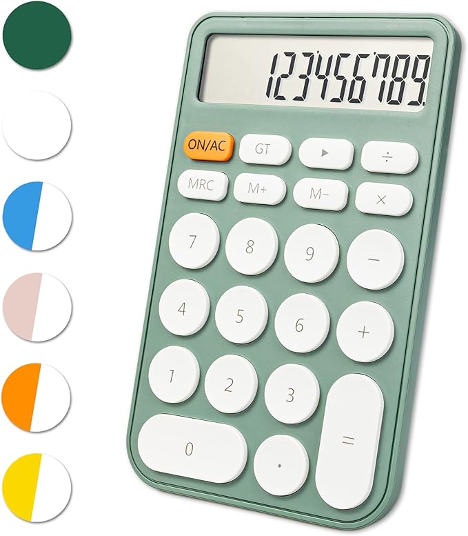 VEWINGL Standard Calculator 12 Digit,Desktop Large Display and Buttons,Calculator with Large LCD Display for Office,School, Home & Business Use,Automatic Sleep,with Battery