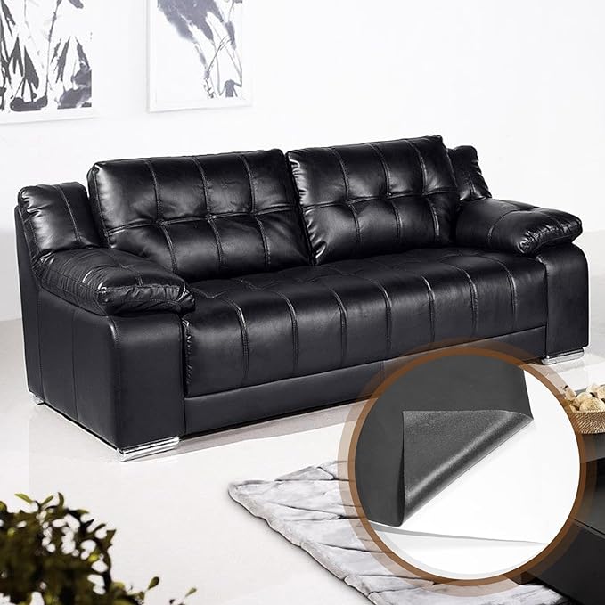 CHEIGHY Self Adhesive Leather Repair Patch for Furniture - 17x79 inch Leather Repair Kit for Couches, Sofa, Vinyl, Car Seats, Chairs, Shoes (Black)