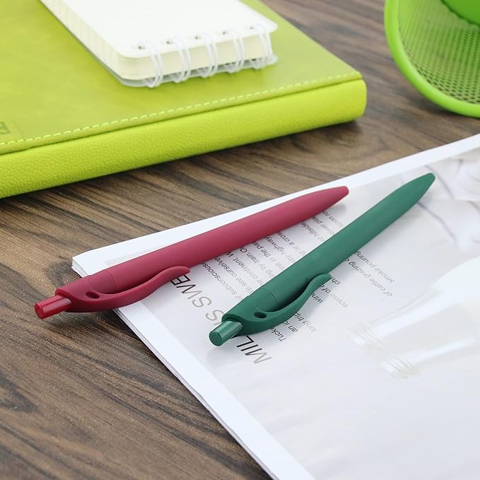 deegtran Pens Bulk, 200 Pack No Bleed Blue Barrel Click Pens, Wholesale Retractable Ballpoint Pens, Pens Medium Point, Smooth Ink Pens, 1.0MM Black Ink