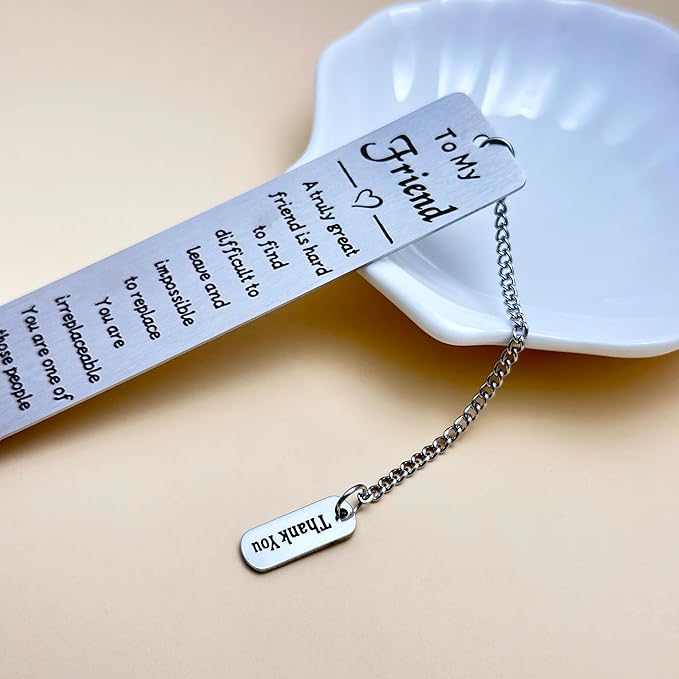 Bookmark Christamas Gifts for Best Friend, Friendship Gift for Women, Stocking Stuffers for BFF Sentimental Gifts Birthday Graduation Gifts for Women Female Friend Gift Ideas