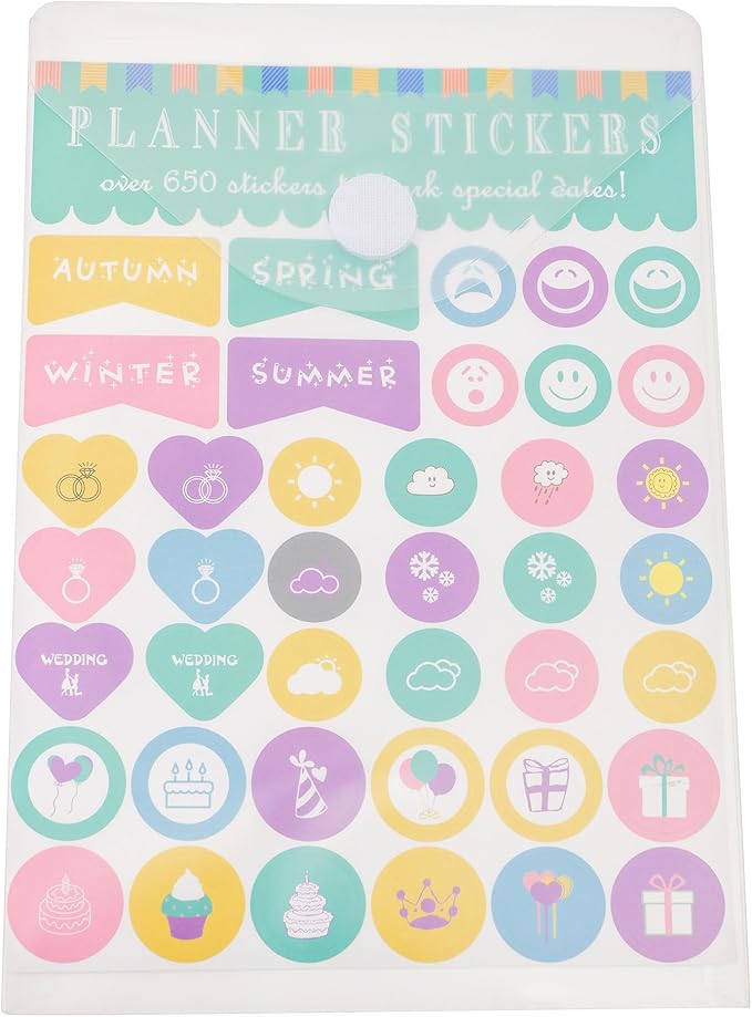 6’’ x 9’’ Vertical Clear Plastic Envelopes Receipt Stickers File Storage 30 Pack Hook Loop Closure