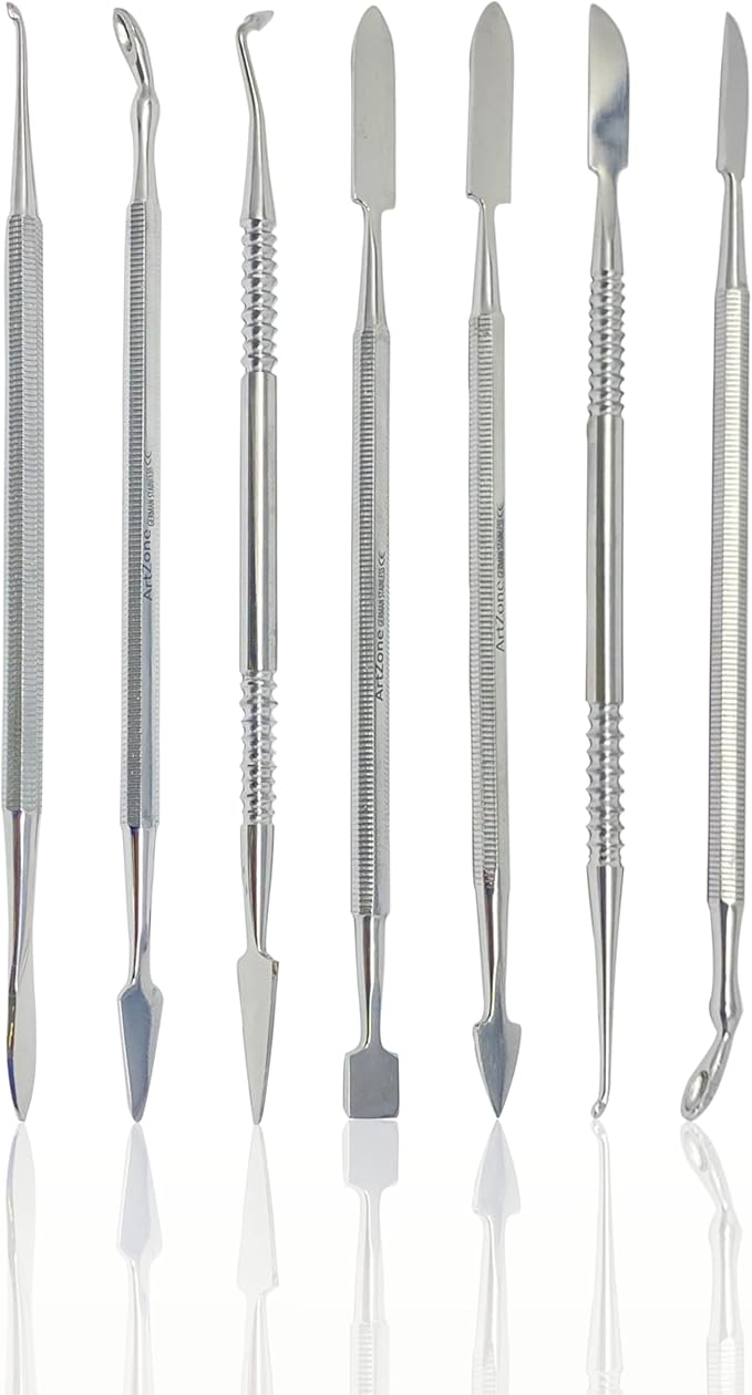 CYNAMED Stainless Steel Spatula Wax & Clay Sculpting Tool Carver Set (7PK)