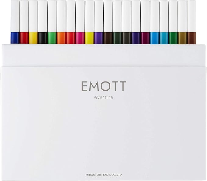 Emott Fineliner Pen Set #1, 40-Colors, Assorted