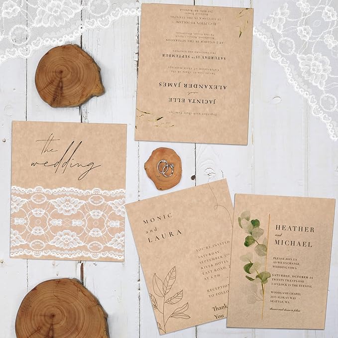 24 Sheets Parchment Cardstock 8.5 x 11 Textured Printer Paper, Goefun 90lb Tan Card Stock Printer Paper for Scrapbooking, Cardmaking, Invitations and Crafts