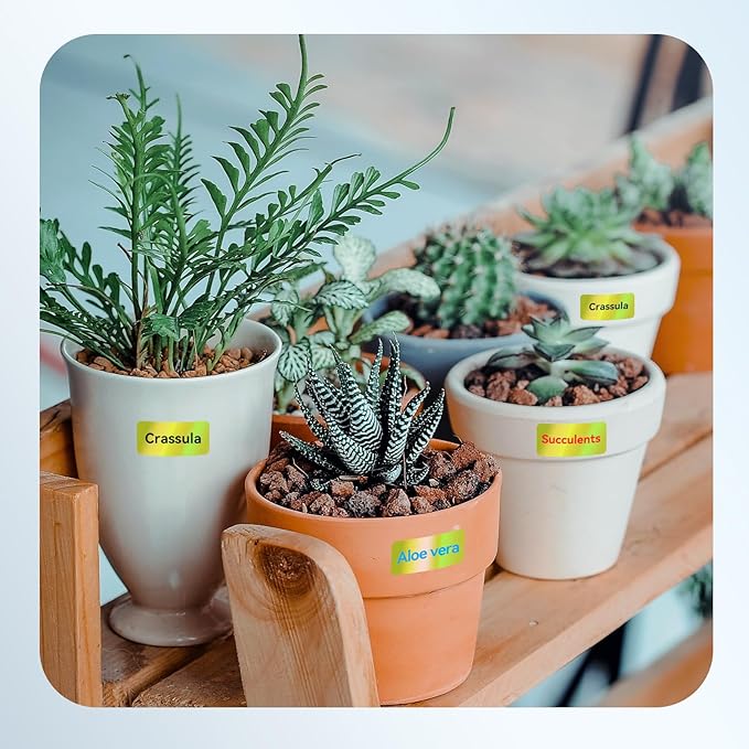 NIIMBOT Thermal Transfer Labels 0.55''x1.18'', Only for B18 Label Maker, PET Material, Waterproof and High-Temperature Resistance, Long Storage Time, Hologram Yellow(14x30mm-190)