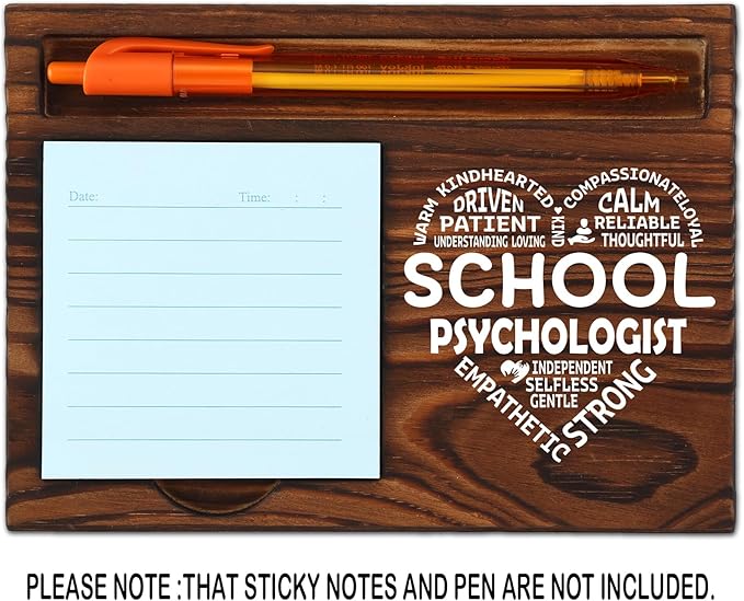 School Psychologist Gift Self-Stick Note Pad Holders, School Psychologist Gifts for Women, School Psychologist Office Gift, Thank You Gifts for School Psychologist School Counseling SD129