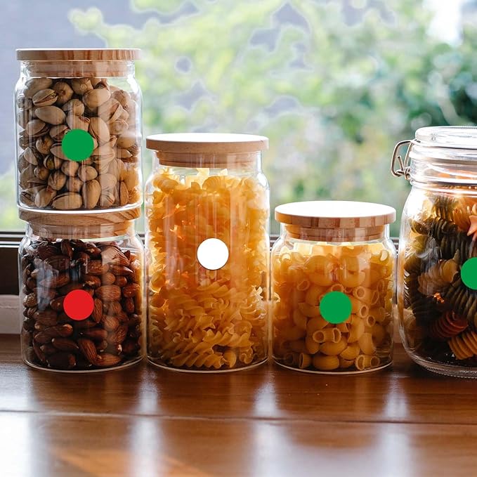 1200 Pieces 0.75 Inch Round Color Coding Label Garage Sale Stickers Blank Yard Price Permanent Adhesive Dots Stickers,Easily Writable with Perforation Line (Green) circle-green2