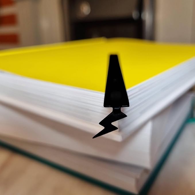 Lightning Bolt Bookmark Wizard Bookmark Metal Bookmark Witch Magic Beautiful Bookmark for Girls, Boys, Kids, Book Club Gift for Teacher Gift Gifts Bookish Gifts for Book Lovers (Lightning)