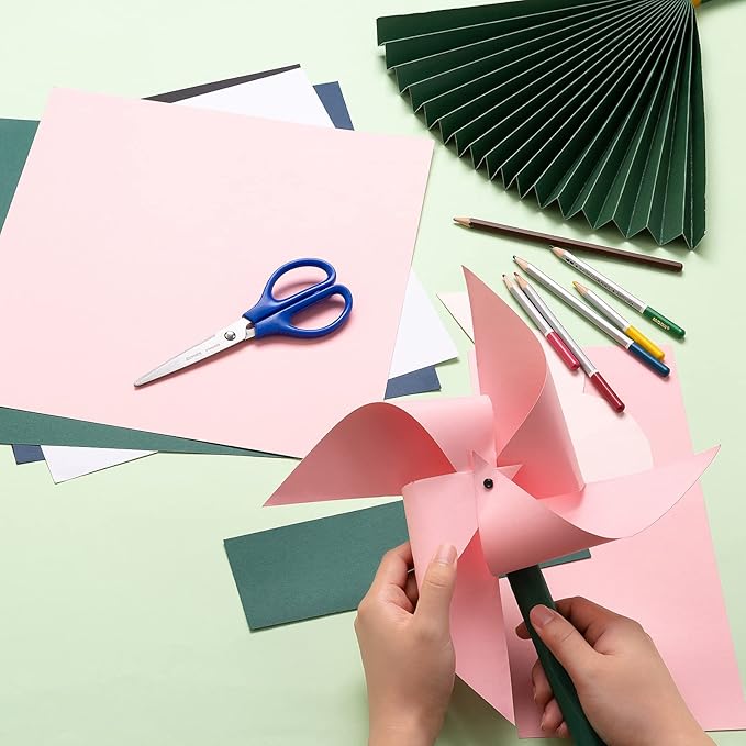 100 Pack Thick Paper Cardstock Blank Heavy Cards Stock for Invitations, Greeting Cards Making, Postcards, Photos, 250GSM Thick Paper (Black, 12x12 inches)