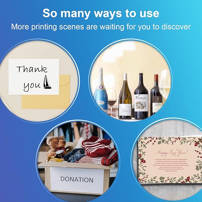 OausTect Full Page Labels 8.5 X 11 Sticker Paper for Laser & Inkjet Printer Printable Permanent Adhesive Mailing Shipping Address Label, Matte White, 500 Sheets -500 Labels (8165/5165)