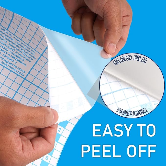 Chell Clear Contact Paper Roll for Books, 17.5 in x 5 ft Clear Self Adhesive Book Cover Paper Protector