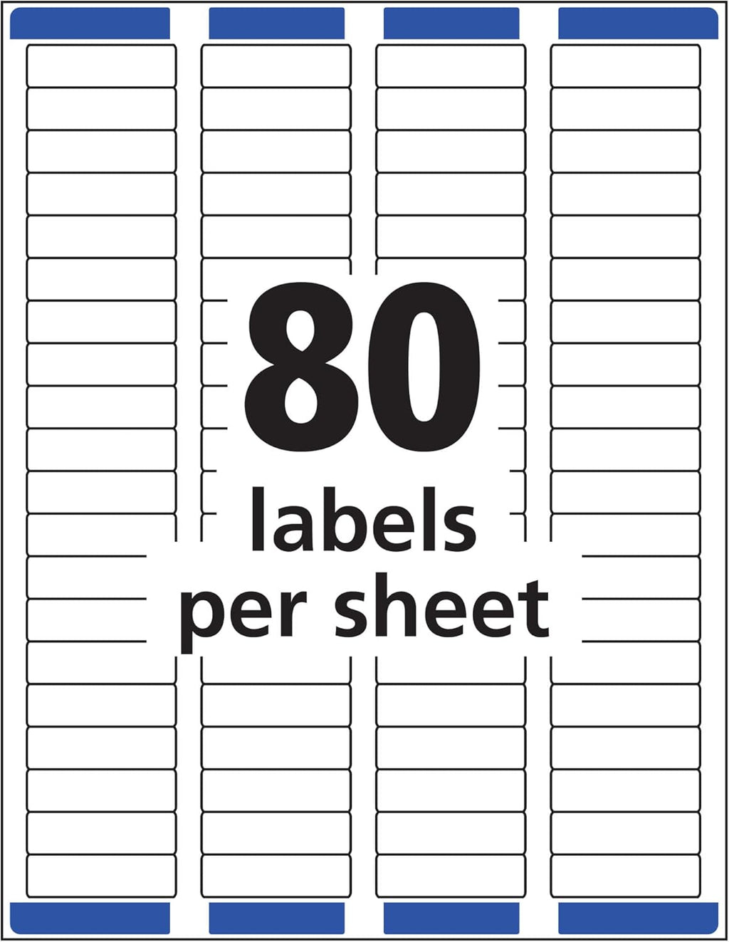 Avery Printable Return Address Labels with Sure Feed, 0.5" x 1.75", White, 20,000 Blank Mailing Labels (05967)