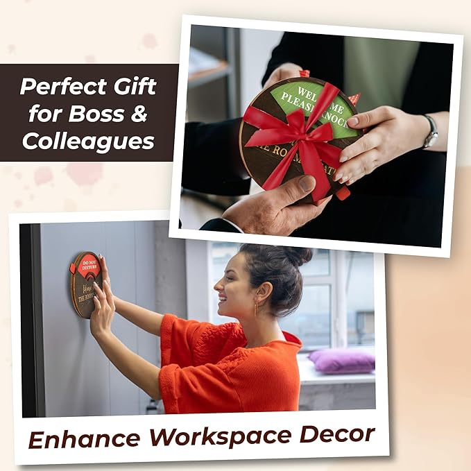 Do Not Disturb Door Hanger Sign - Welcome Please Knock Sign For Door, Please Do Not Disturb Sign For Office Decor