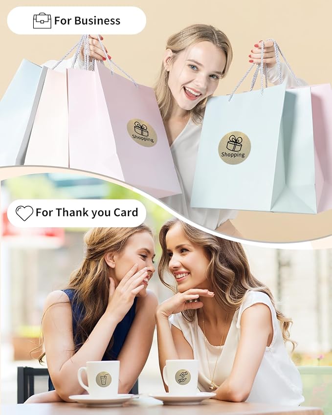 Phomemo Labels-Gold Sticker Circle Thermal Label Compatible with M110/M220/M100/M150/M250/M120/M200/M221 Label Maker, Black on Golden, 1.96"x1.96"(50x50mm)