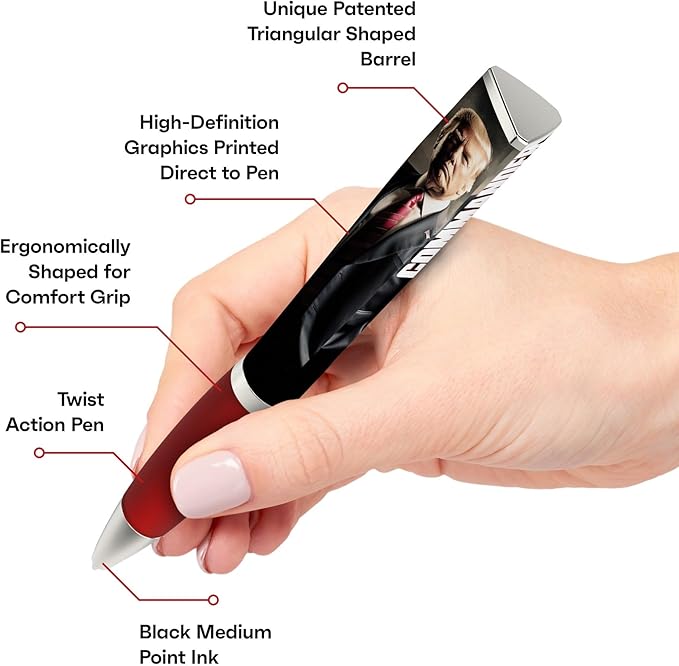 Trump Commander in Chief Ballpoint Pen, MAGA, Trump Merchandise Donald Trump Gifts for Men & Women, Make America Great Again Donald Trump Commander in Chief Pen - Imprinted In The USA (3-Sided Pen)