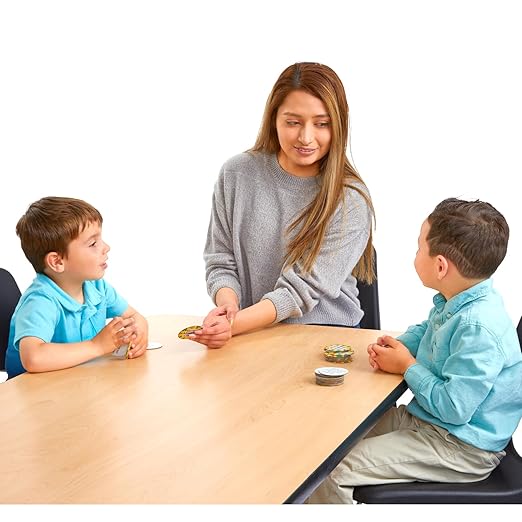 Really Good Stuff Morning Meeting Chips for Kids - Conversation Starters for PreK through Elementary Classrooms - Students Learn & Improve Communication, Listening, & Vocabulary Skills - Sturdy & Waterproof - Included: 40 Unique Meeting Chips, 6cm