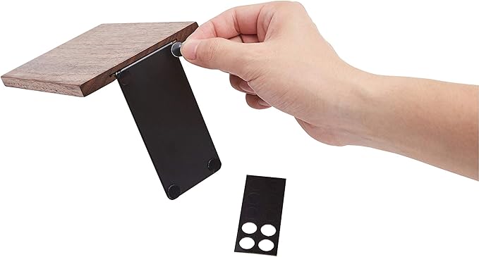 Pandapark Wood Bookends,Non-Skid Bookend for Shelves,Heavy Duty Bookends,Book Stand for Books/CDs,1 Pair