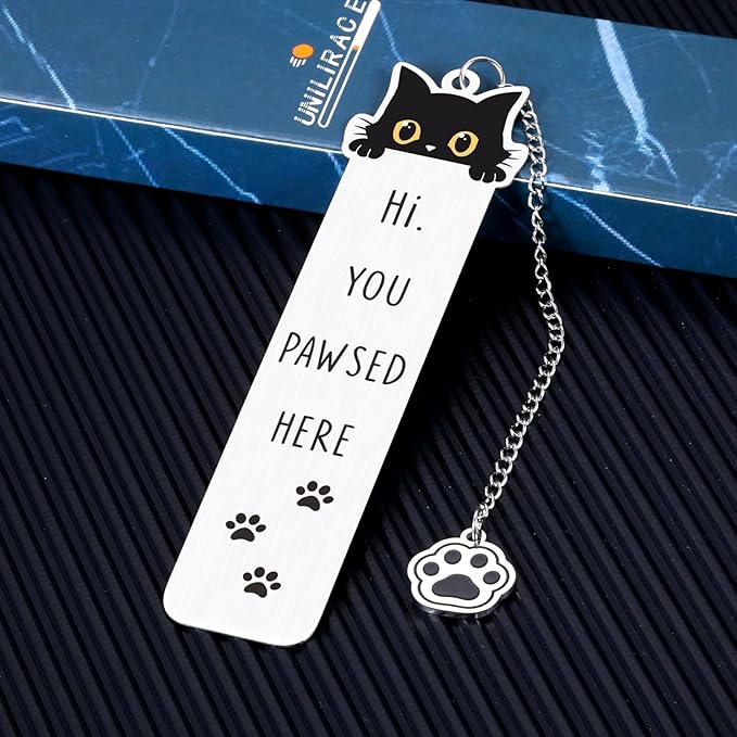 Black Cat Gifts, Cat Gifts for Women, Book Marks for Women, Book Lovers Gifts, Stocking Stuffers for Women, White Elephant Gifts, Cat Bookmarks for Women, Cat Lover Gifts for Women, Cat Mom Gifts