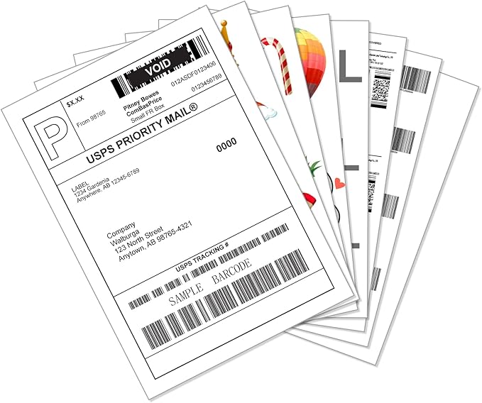 OausTect Full Page Labels 8.5 X 11 Sticker Paper for Laser & Inkjet Printer Printable Permanent Adhesive Mailing Shipping Address Label, Matte White, 100 Sheets -100 Labels (8165/5165)