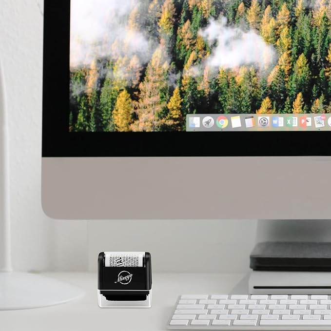 Miseyo Wide Roller Stamp Identity Theft Stamp 1.5 Inch Perfect for Privacy Protection - 3Pack Set (Black)