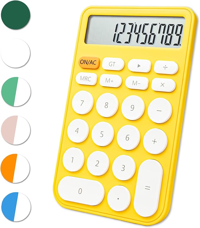 VEWINGL Standard Calculator 12 Digit,Desktop Large Display and Buttons,Calculator with Large LCD Display for Office,School, Home & Business Use,Automatic Sleep,with Battery