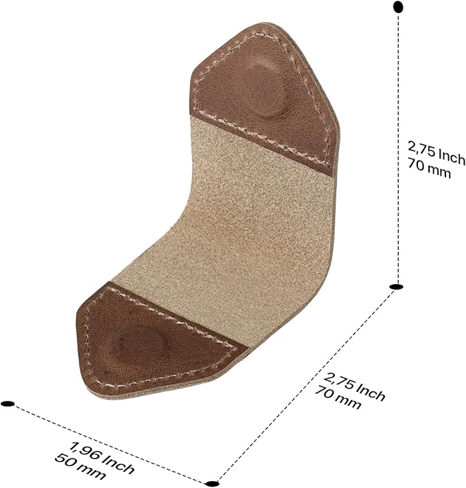 Londo Genuine Leather Handmade Bookmark (Set of 2) (Magnetic, Mink)