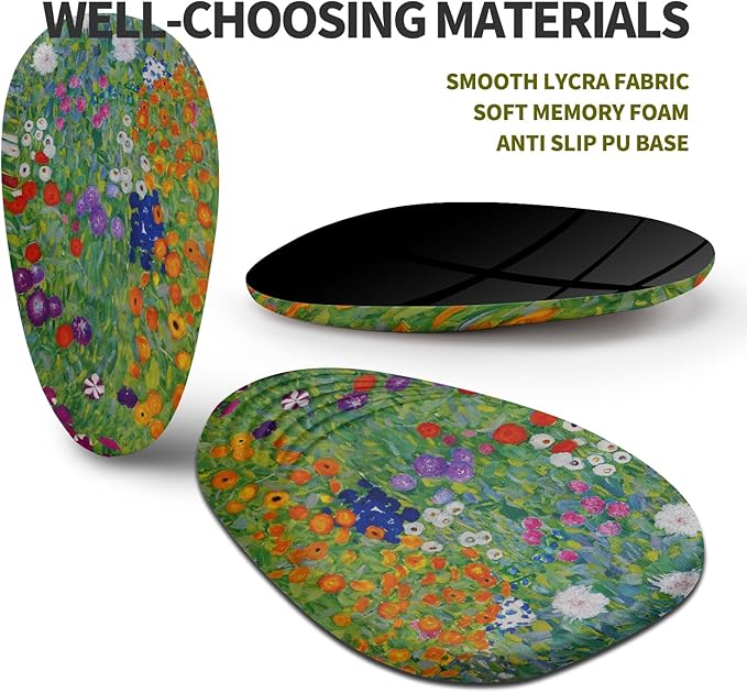 Hokafenle Ergonomic Mouse Pad Wrist Support, Terraced Slope Carpal Tunnel Wrist Pad for Mouse with Unibody Memory Foam, Wrist Rest Pain Relief Mousepad (Garden Farm, 11.8x7.9 in)