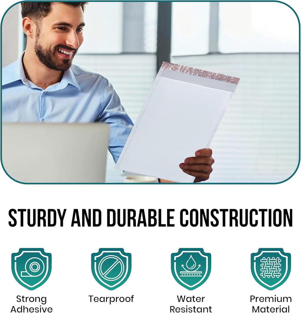 Levex - #000 4" x 8" [5 Pack] Poly Bubble Mailers, Padded Envelope Mailers, Packing Envelope & Mailing Bags for Shipping