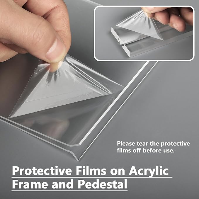 MaxGear 8.5 X 11 Acrylic Sign Holder Horizontal 12Pack, Double Sided Display Stand, Clear Table Sign Holders Flyer Menu Holders, Plastic Paper Holder Picture Frame for Office, Store, Restaurant