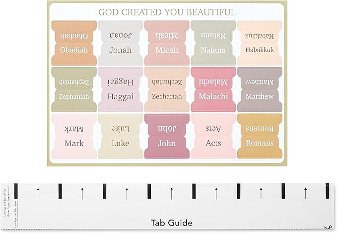 Mr. Pen- Bible Tabs, 75 Tabs, Boho Theme, Laminated Bible Tabs for Women and Men, Bible Tabs for Study Bible, Bible Index Tabs, Bible Book Tabs, Bible Labels Tabs, Mr Pen Bible Tabs