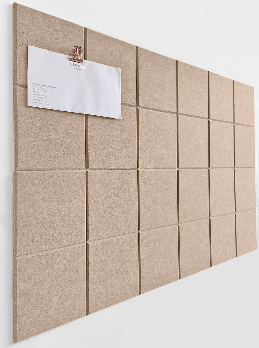 Cork Board 24 x36 Alternative - 6 Pack Felt Wall Tiles with Safe Removable Adhesive Tabs, Cork Boards for Walls Cork Board for Home Office Pin Board Tack Board - Camel